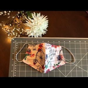 Life Is Beautiful Bicycle Print Cloth Face Mask